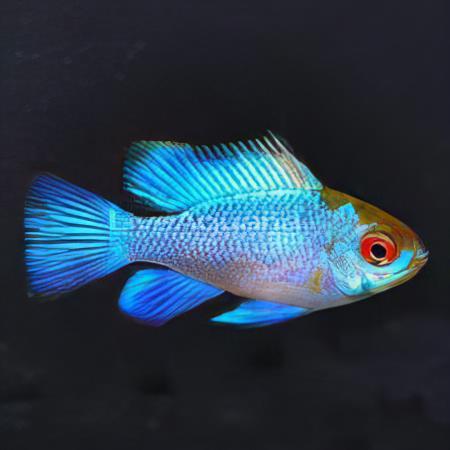 Papiliochromis Ramirezi Blue Briliant - Electric Blue Ram Dwarf Cichlid (2,5 - 3 Cm)