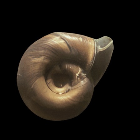 Black Ramshorn Snail Planorbarius Corneus 2cm